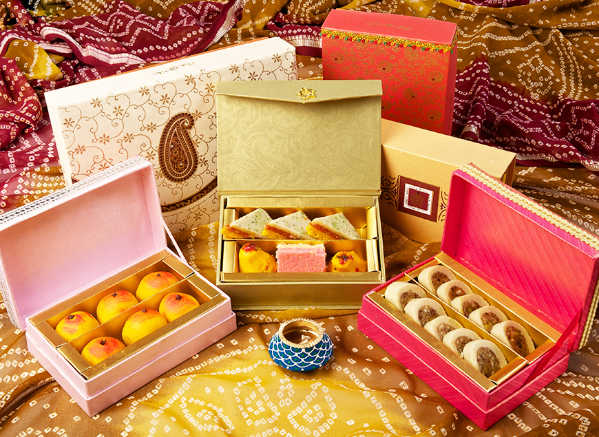 Indian Sweets in Purple package