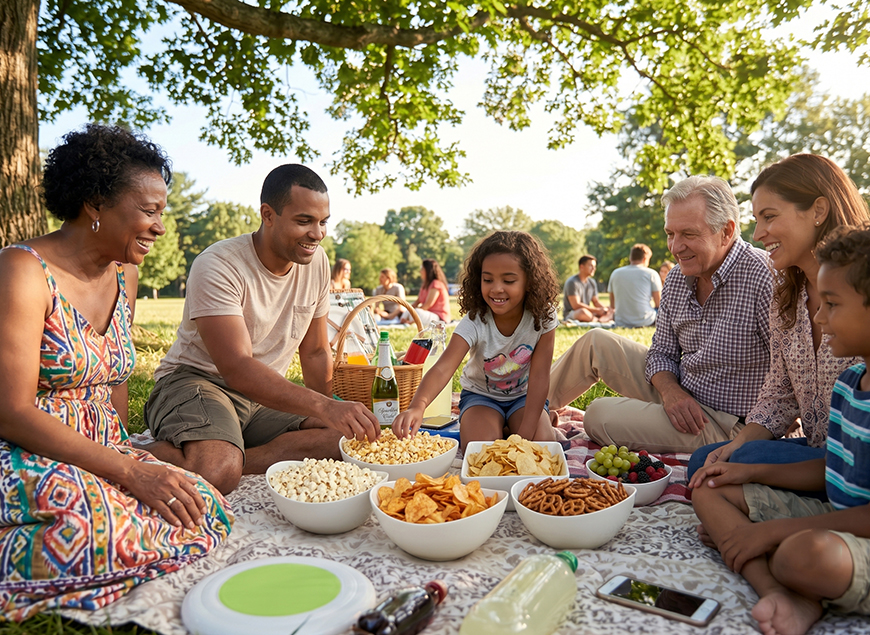 Daniel's Family Picnic Story Filled with Crunchy Snack Breaks